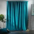 thumbnail image 2 of 3S Brother's Solid Luxury Matte Velvet Soft Curtains Set of 2 Panels Hanging Back Tap & Rod Pocket Home Décor Bedroom Kitchen Office Windows Room Darkering ( Rich Electra Blue-52"x63"), 2 of 6