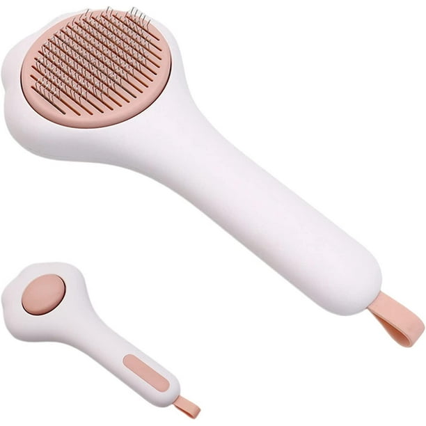 Cepillo para perros y gatos, cepillo para perros y gatos, cepillo autolimpiante para mascotas, cepillo para gatos para perros y gatos, elimina eficazmente la tomentosis de la capa inferior