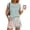 Light Blue, variant on 2 Piece Short Sets for Women Summer Vacation Outfits Cap Sleeve Tops and Floral Wide Leg Shorts Set, XL