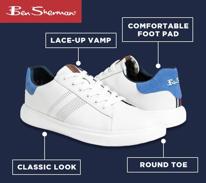 Ben Sherman Hardie Dress Tennis Shoes For Men - Men's Fashion Sneakers - Lightweight Casual Shoes, Classic Look With Comfortable Foot Pad for Everyday Shoe - image 4 of 6