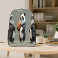 thumbnail image 5 of Susaid Cartoon Pandas Basketball Print Clear Backpack See Through Transparent Plastic Clear Bookbags for School, College, Stadium,Work, 5 of 7