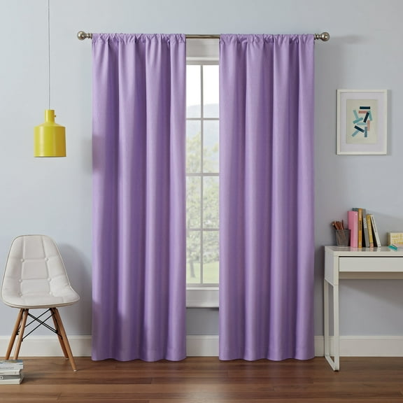Eclipse Kendall Kids Thermaback Blackout 42 x 84 Curtain Panel in Light Purple
