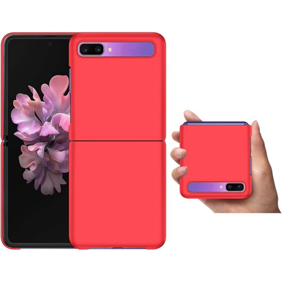 Galaxy Z Flip Case,Anti-Slip Shock-Proof Anti-Fingersprints Protective Cover Case Designed for Samsung Galaxy Z Flip 2020,Red