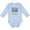 AE-Light Blue, variant on Walk by Faith Quote Boys or Girls Long Sleeve Baby Bodysuit