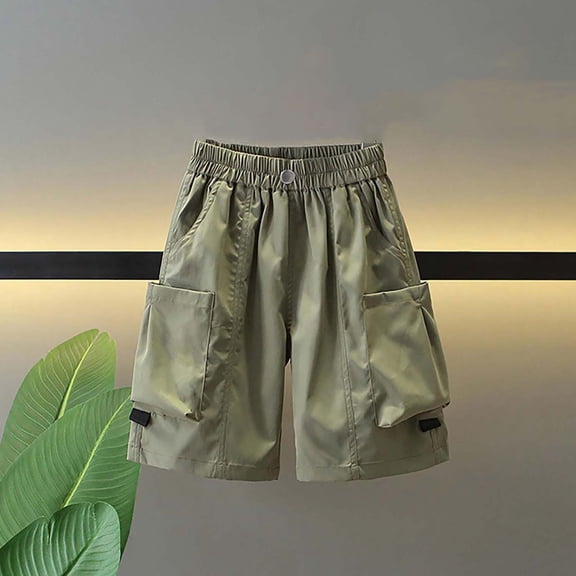 Shorts for Girls Pull on Green Shorts High Waisted Summer Toddler Girl Clothes 1-2 Years