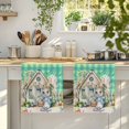 thumbnail image 4 of Easter Bunny Eggs Kitchen Towels Set of 2, Spring Pink Flowers Country Cabin Green Plaid Absorbent Dish Towels for Kitchen, Microfiber Hand Towel, Quick Drying Tea Towel for Cleaning Dishcloths, 4 of 7