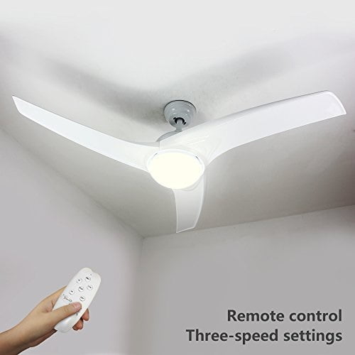 natsen 52" led semi flush mount ceiling fan lighting with ...
