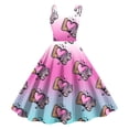 thumbnail image 1 of WILLBEST Robe de Soirée Formelle Sans Manches Longueur Genou Rétro Ligne A Évasée pour Femmes Saint-Valentin, 1 of 2
