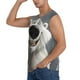 thumbnail image 3 of Balery Smiling Polar Bear Camisetas sin mangas para hombre, absorbe la humedad y protege contra el mal olor.-Small, 3 of 7