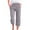 Gray, variant on YUGYXL Cotton Linen Pants for Women Plus Size Capri Pants with Pockets Stretch Waist Drawstring Outdoor Summer Pants Dark Gray L