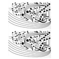 thumbnail image 4 of Ymiko 2Pcs Household Music Note Wallpaper Sticker DIY Wall Stickers for Home Decoration,Wall Sticker,DIY Wallpaper, 4 of 8