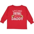 thumbnail image 3 of Inktastic Watching Football with my Daddy Boys or Girls Long Sleeve Toddler T-Shirt, 3 of 5