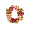 thumbnail image 2 of Fankiway Spring Leaf Wreath Plastic Artificial Plant Home Decoration Wreath Front Door, 2 of 6
