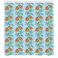 thumbnail image 3 of Oriental Shower Curtain, Botanical Composition with Ornate Vertical Borders Leaves and Lively Blossoms, Fabric Bathroom Set with Hooks, 69W X 70L Inches, Multicolor, by Ambesonne, 3 of 3