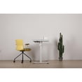 thumbnail image 5 of Unique Furniture Contemporary Glass Top Sit Stand Desk in White, 5 of 10