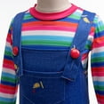 thumbnail image 4 of Scary Killer Halloween Costume for Kids Boys Girls Jumpsuit Creepy Shirt Overalls, 4 of 6