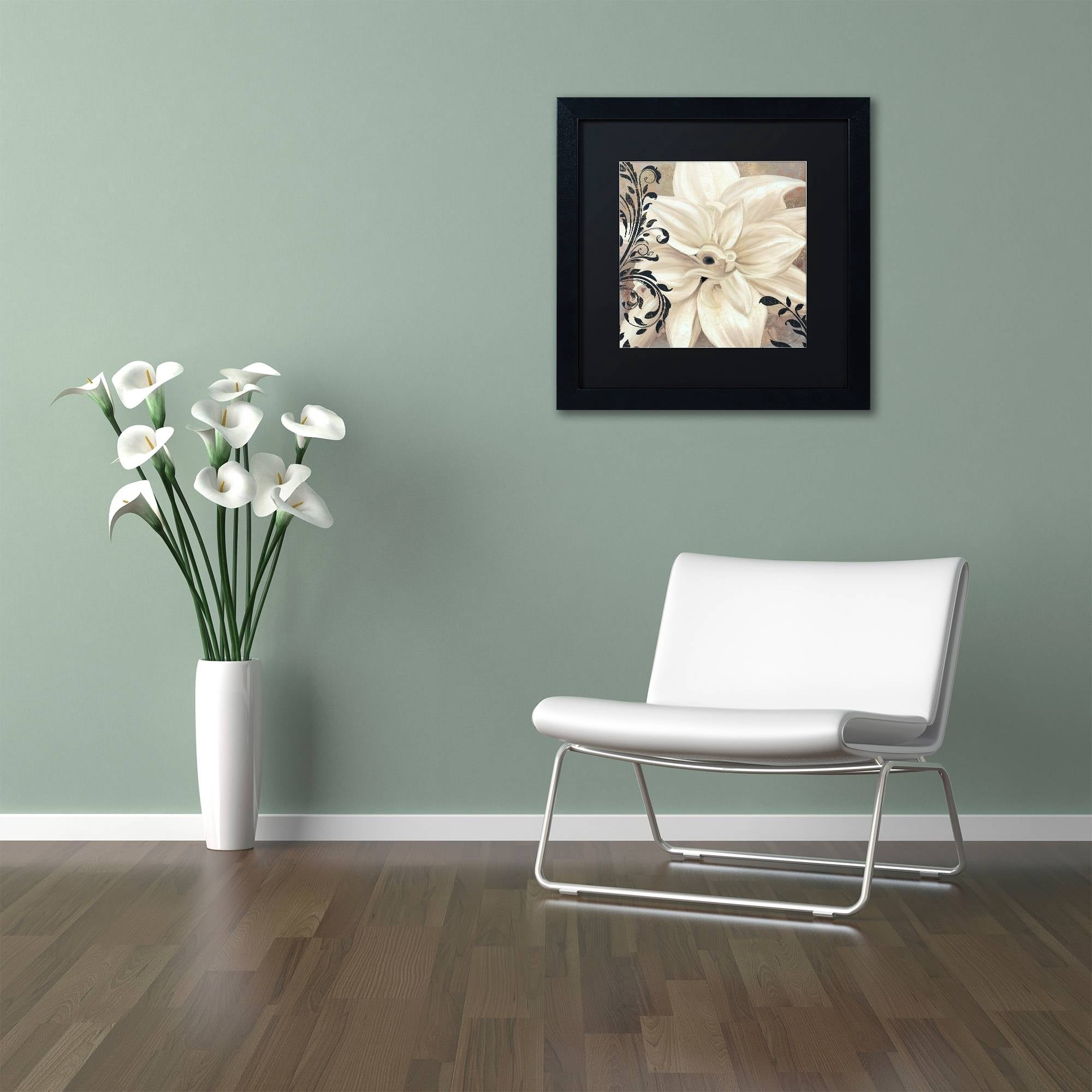Trademark Fine Art "Winter White II" Canvas Art by Color Bakery Black Matte, Black Frame