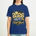 thumbnail image 5 of Happy New Year 2026 T-Shirt Tee，New Year Party 2026 Family Matching Men Women T-Shirt Tee, OdeJous Dark Blue Medium, 5 of 5