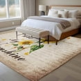 thumbnail image 4 of Yellow Sunflowers Large Area Rugs 6x9 ft You Are My Sunshine Butterflies Vintage Newspapers Washable Rug Non Slip Indoor Carpet Absorbent Floor Mat for Living Room Bedroom Dining Room, 4 of 9