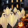thumbnail image 1 of Albelt solar para decoración de Halloween, paquete de 3 unidades, diseño de fantasmas, 1 of 8