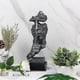 thumbnail image 2 of Silver Silence is Golden Thinker Statue, Modern Abstract Art Figurine Decorative Accents for Living Room, Bedroom, Study, Library, Office Decor, 2 of 4