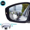 thumbnail image 1 of Chockeie 2 PCS 360° Rotation Blind Spot Mirrors, HD Wide Angle with 3M Self-adhesive Blind Spot Mirrors Adjustable Angle Blind Spot Mirror(Silver), 1 of 4