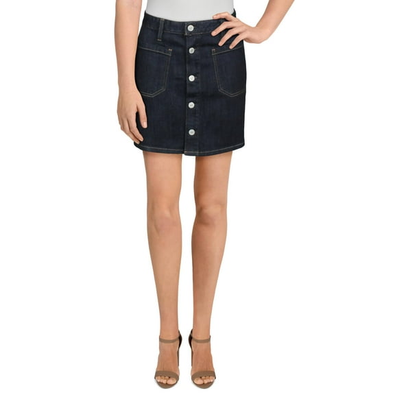Denim & Supply Womens Dark Wash Denim Mini Skirt