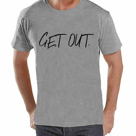 7 ate 9 Apparel Men's Get Out Halloween T-shirt - (Best Way To Get Ink Out Of Clothes)