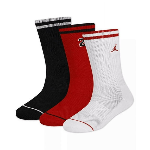 Jordan Big Boys Youth 3-Pack Varsity Jersey Crew Socks 7-9