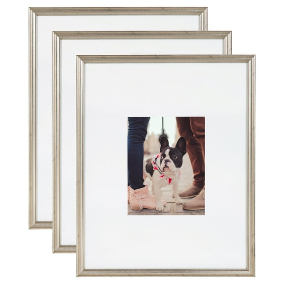 Kate and Laurel 8 x 10, 16 x 20 Silver Wall Picture Frame (3 Count)
