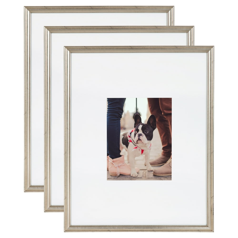 Kate and Laurel Adlynn Wall Picture Frame Set, 16" x 20" matted to 8" x