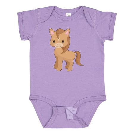 

Inktastic Cute Brown Pony Gift Baby Boy or Baby Girl Bodysuit