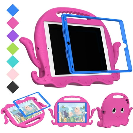 Kids Case for iPad 10.2 inch,iPad 9th Generation Case, iPad 8th Generation Case, iPad 7th Generation Case,Durable Shockproof Protective Handle Stand Kids Case for iPad 10.2 inch 2021/2020/2019,Rose