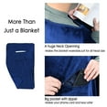 thumbnail image 3 of Tirrinia 4-in-1 Travel Blanket Luxurious Premium Micro Fleece Lightweight 40" x 60" Cobalt Blue, 3 of 8
