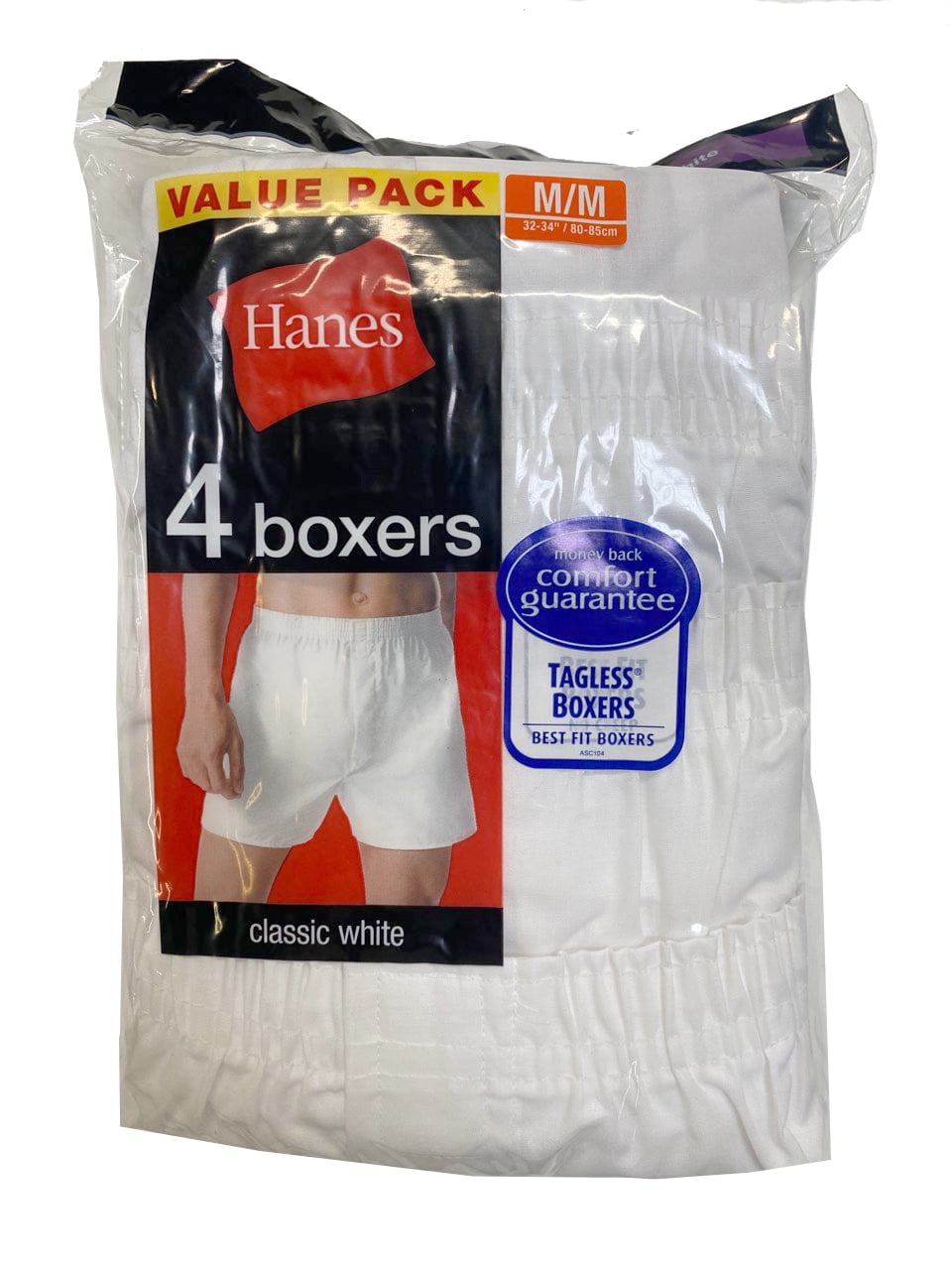 Hanes 5-Pack Tartan Boxer with Inside Exposed Waistband White-4 Pack) - Walmart.com