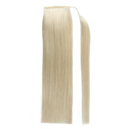 BHF Hair Ponytail Double Drawn Wholesale Brazilian Human Hair Drawstring Accessories Ponytail 613# Bleach Blonde 16