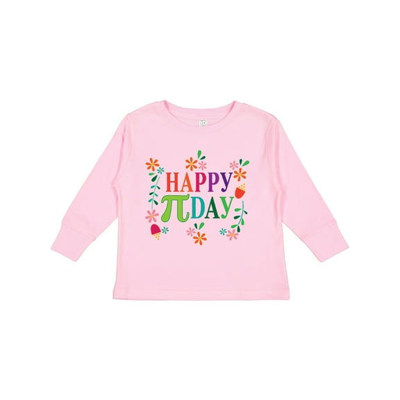 Inktastic Happy Pi Day Girls Girls Long Sleeve Toddler T-Shirt