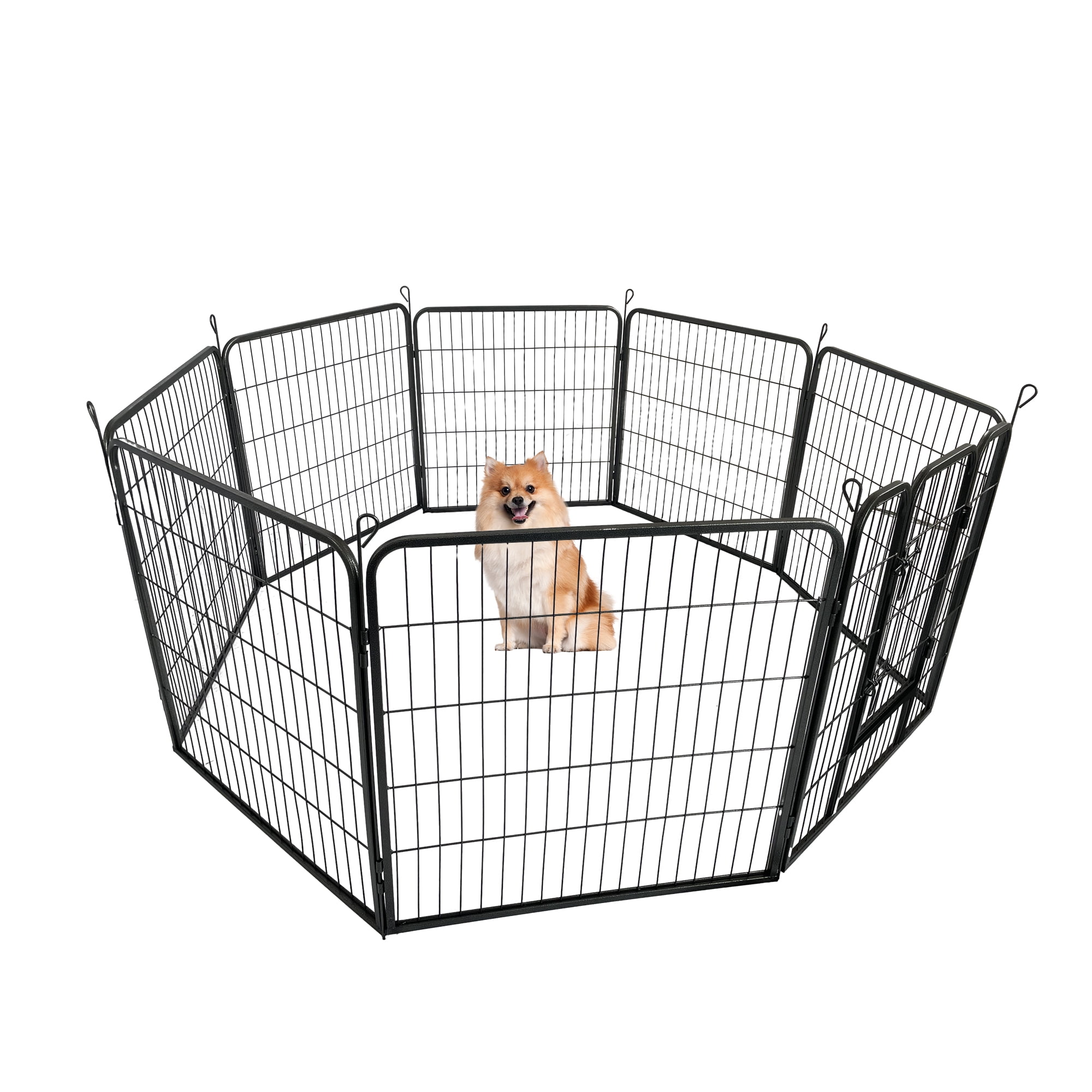 Pefilos 31" Dog Playpen for Outdoor, 8 Panels Puppy Pen Dog Fence Exercise Pen with Doors, Black M Pefilos 31" Dog Playpen for Outdoor, 8 Panels Puppy Pen Dog Fence Exercise Pen with Doors, Black M