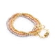 thumbnail image 1 of Pulsera Triple 3 Colores con Dije Niña / Niño Chapa de Oro 18k multicolor 1 Ametrinaa MPPD0002, 1 of 4