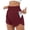 Claret, variant on Women's Athletic Shorts High Waisted Quick Dry Running Shorts with Pocket Double Layer Workout Gym Shorts