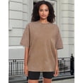 thumbnail image 2 of Camiseta Adorejoy Oversize Vintage Lavada para Mujer - Caqui, 2 of 8