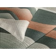 thumbnail image 2 of Ambesonne Neutral Quilted Bedspread Set 3 Pcs, Mountains and Sunset Print, King Size, Beige Burnt Orange Green, 2 of 4