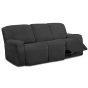 Easy-Going Stretch Recliner Sofa Slipcover for 3 Cushion Couch with Pocket, Couch Covers for Pets, Dark Gray (Sofa not included)