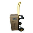 thumbnail image 4 of Hand Truck Heavy-Duty Luggage Trolley Cart 2 Wheel Dolly Cart And 4 Wheel Push Cart With Swivel Wheels 330 LBS Capacity, 4 of 9