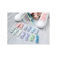 thumbnail image 5 of INSPIRE CHIC 2 Pair Flat Colorful Shoelaces Tie Dye Shoe Laces for Sneakers Boots Blue 100cm/39.37", 5 of 5