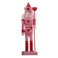 thumbnail image 6 of DEEPCRAFF Wooden Nutcracker Figurine with Heart Design for Valentine's Day Holiday Table Decoration, 6 of 8