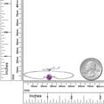 thumbnail image 3 of Gem Stone King 925 Sterling Silver Fancy Purple Zirconia Solitaire Bracelet for Women (0.84 Cttw, Round Cut 6MM), 3 of 3