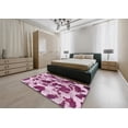 thumbnail image 4 of Ahgly Company Indoor Round Abstract Dark Pink Abstract Area Rugs, 8' Round, 4 of 6