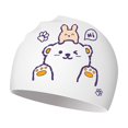 thumbnail image 4 of Gelikeya Girls Swim Caps Size 5-12 Waterproof Toddler Boys Girls Bathing Caps Long and Short Hair Silicone Swim Cap #WH2, 4 of 5