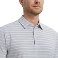 thumbnail image 4 of M MAELREG Mens Golf Shirts Dry Fit Moisture Wicking Performance Sports Short Sleeve Striped Collared Polo Shirts for Men, 4 of 6